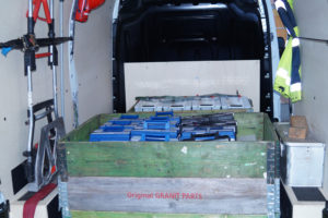 Winterbevorratung Lieferfahrzeug beladen