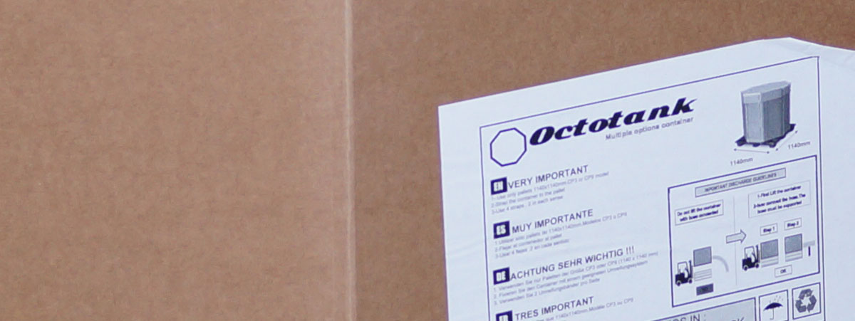 Destilliertes Wasser im Oktotank