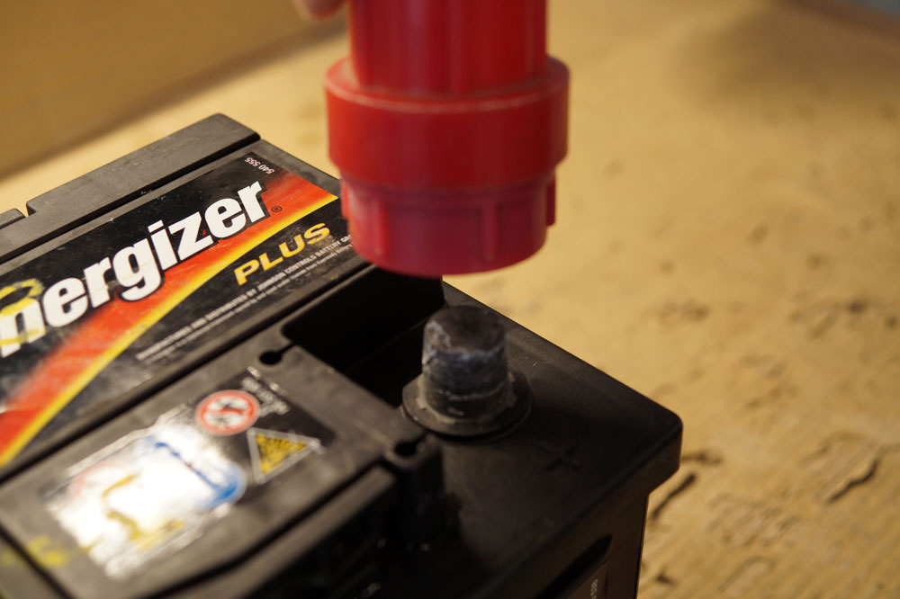 Manueller Einsatz Polbürste