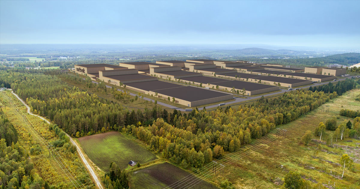 Megafabrik für die Fertigung Elektroauto-Batteriepacks